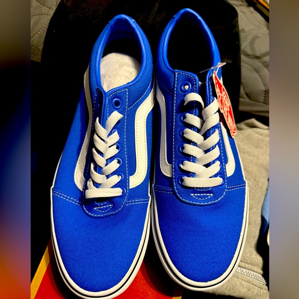 Vans Men's Ward Blue Canvas Sneakers size 8.5